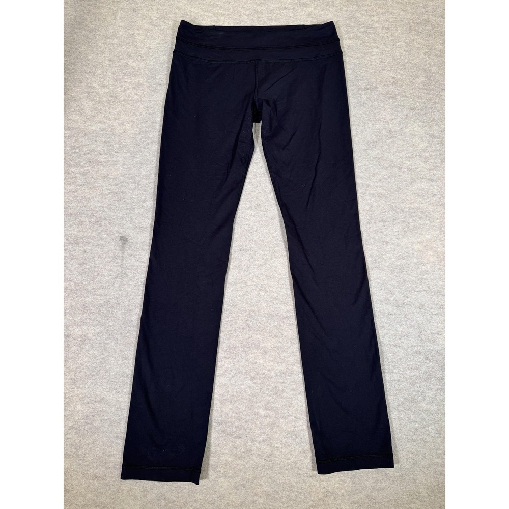 Lululemon Leggings Womens 10 Black Ankle Straight Leg Yoga Athletic Gym Pants